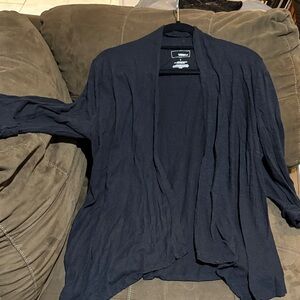 Sonoma Black Open Front Sweater